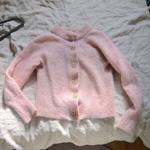 Pink alpaca cardigan Everlane S